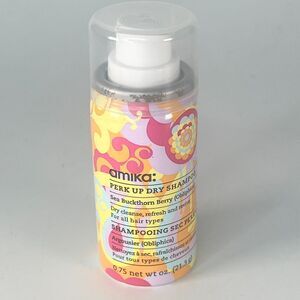 Amika Perk Up Dry Shampoo No White Residue Talc-Free Travel .75oz 21g 27ml New